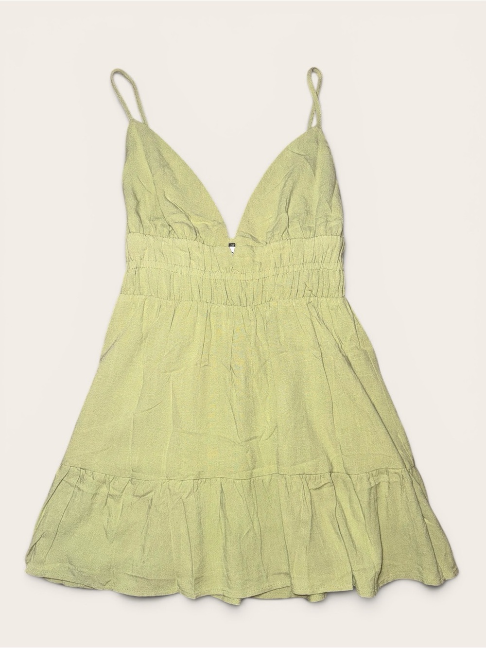 Princess Polly Sage Elpida Mini Dress with Spaghetti Straps Size 4 NWT